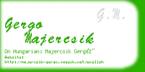 gergo majercsik business card